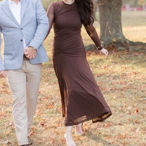 Wayf Brown Maxi Dress